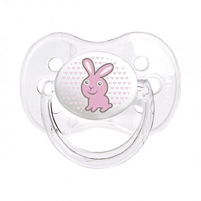 Пустышка силиконовая круглая Transparent 0-6 мес. Canpol Babies, 1 шт