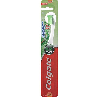 Зубная щетка Colgate с натуральными экстрактами для здоровья десен Сосна, мягкая