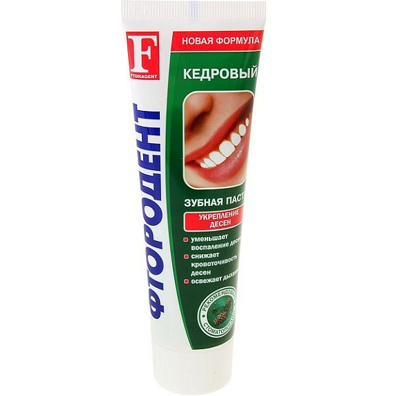 Зубная паста Фтородент Кедровый для укрепления десен, 125 г