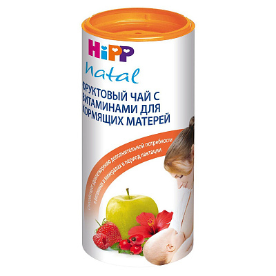 Фруктовый чай с витаминами для кормящих матерей Hipp, 200 г