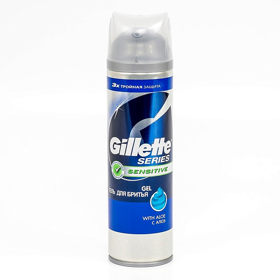 Гель для бритья series sensitive skin для чувствительной кожи gillette, 200 мл