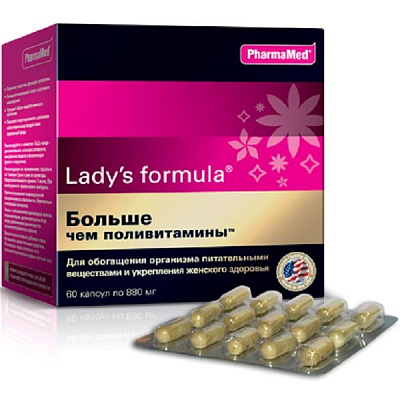 Lady`s Formula «Больше чем поливитамины» для обогащения организма питательными веществами (880 мг, 60 шт.)