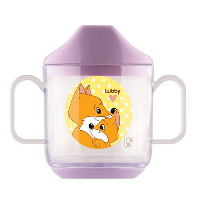 Тренировочная кружка с крышкой весёлые животные Lubby, 150 мл