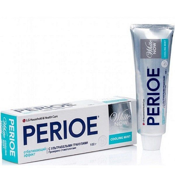 Отбеливающая зубная паста Perioe White Now Cooling Mint, 100 г