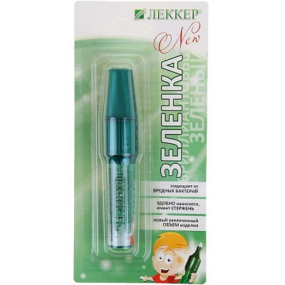 Спиртовой раствор бриллиантовой зелени 1% маркер Леккер, 5 мл