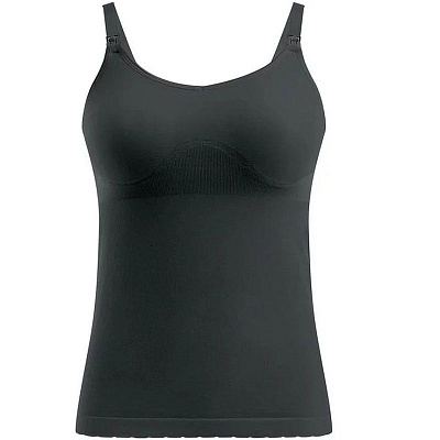 Бесшовная майка-топ для кормящих матерей Medela серо-синий размер M