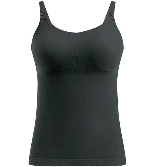 Бесшовная майка-топ для кормящих матерей Medela серо-синий размер L