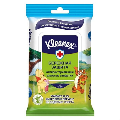 Влажные салфетки бережная защита disney Kleenex, 10 шт