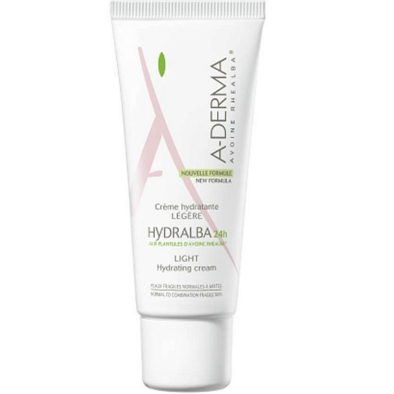 Легкий увлажняющий крем A-Derma Hydralba 24 часа, 40 мл