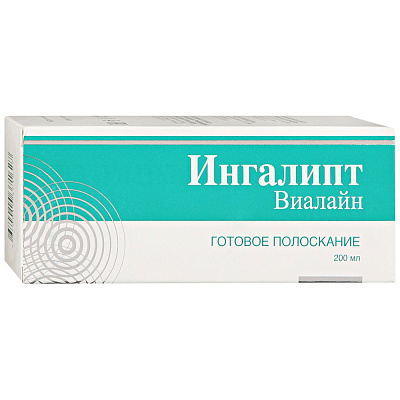 Готовое полоскание для полости рта Ингалипт Виалайн, 200 мл
