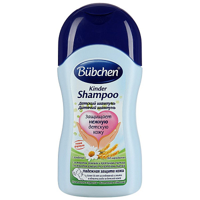 Шампунь для мытья волос детский с протеинами пшеницы и экстрактом ромашки Bubchen, 400 мл