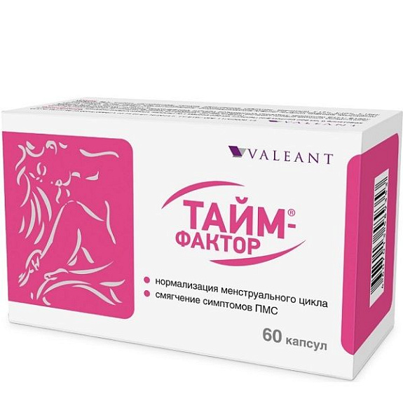 Тайм-фактор для нормализации менструального цикла и смягчения симптомов ПМС, 60 шт