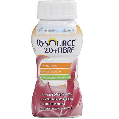 Смесь для энтерального питания Resource® 2.0 + Fibre лесные ягоды, 200 мл