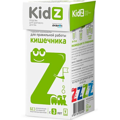 Напиток с черносливом KidZ для правильной работы кишечника 5 г, 9 шт