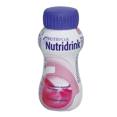 Nutridrink со вкусом клубники Nutricia, 200 мл
