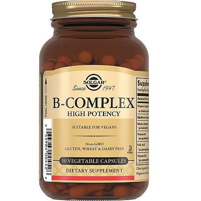 B-complex High Potency Solgar 330 мг, 50 капсул