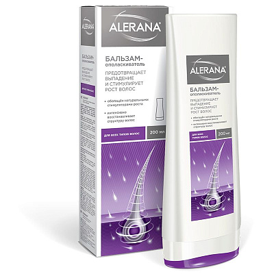 Бальзам-ополаскиватель для всех типов волос ALERANA®, 200 мл