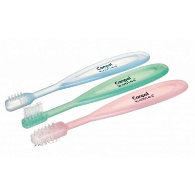 Набор зубные щетки 2 шт. + щетка массажер с 3 лет Canpol Babies