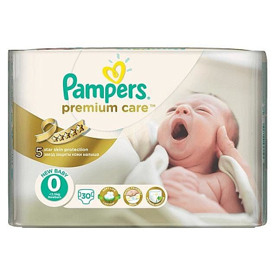 Подгузники для детей Premium Care Pampers 1-2,5 кг, 30 шт