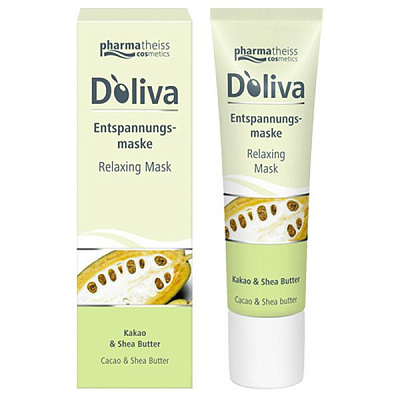 Расслабляющая маска для лица с маслом дерева ши и маслом какао D'oliva, 30 мл