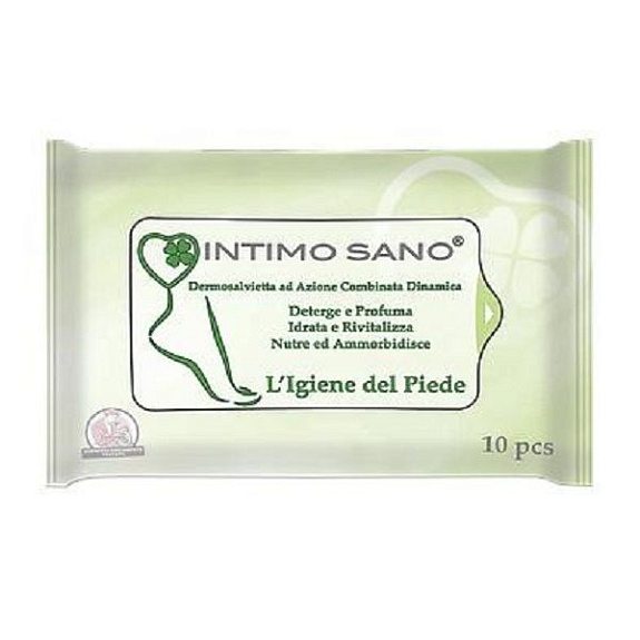 Влажные салфетки для ног с антибактериальным эффектом Intimo Sano, 10 шт