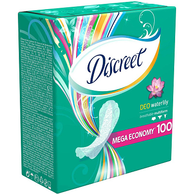 Ежедневные прокладки Discreet Deo multiform Водная лилия, 100 шт