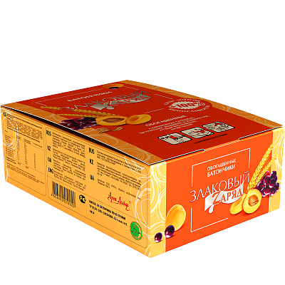 Батончики "Злаковый заряд" для восстановления сил на фруктозе Арт Лайф, 24 шт