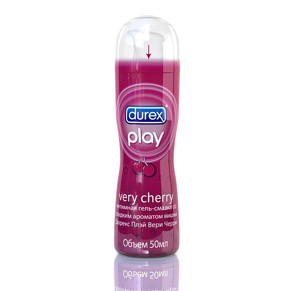 Интимная гель-смазка play very cherry со сладким ароматом вишни Durex, 50 мл