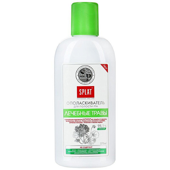 Ополаскиватель для полости рта лечебные травы Splat, 275 мл