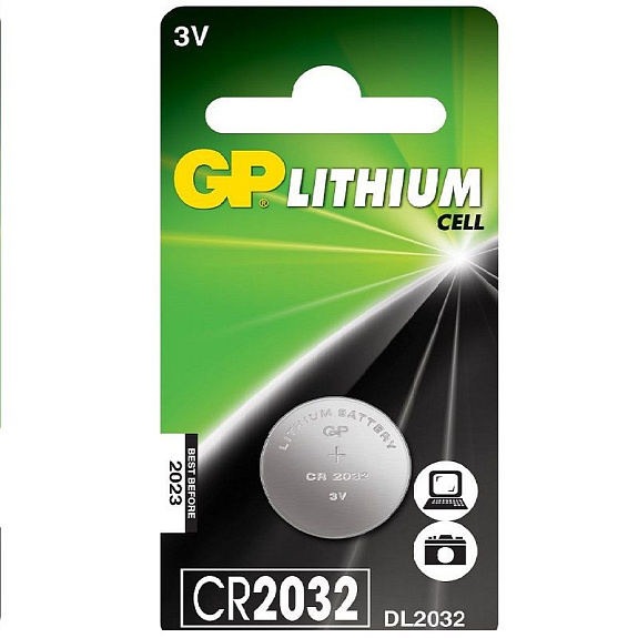 Батарейка дисковая литиевая GP Batteries CR2032 3V, 1 шт