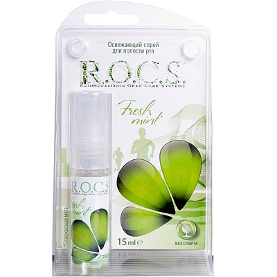 Освежающий спрей для полости рта R.O.C.S. с мягким ароматом мяты, 15 мл