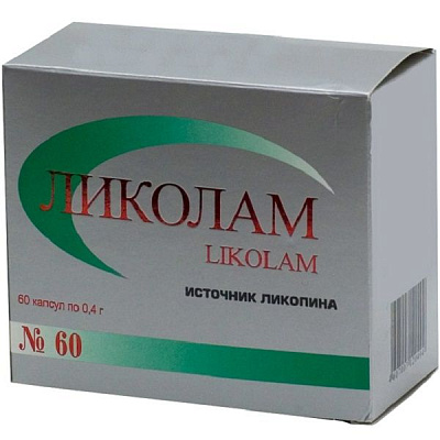 Источник ликопина Ликолам для лечения аденомы и простатита 0,4 г, 60 шт
