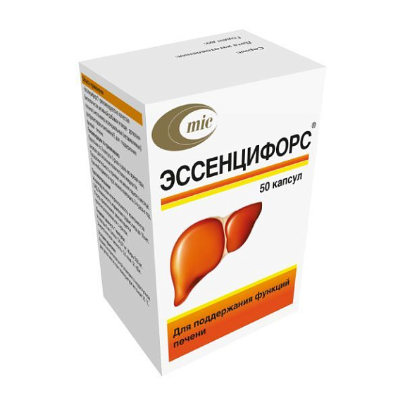 Эссенцифорс для поддержания здоровья клеток печени, 50 капсул