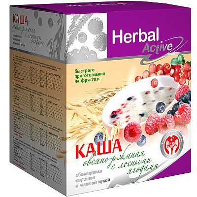Каша овсяно-ржаная с лесными ягодами Herbal Active Арт Лайф, 10 шт