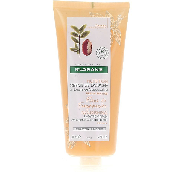 Увлажняющий крем для душа Цветок франжипани Klorane, 200 мл