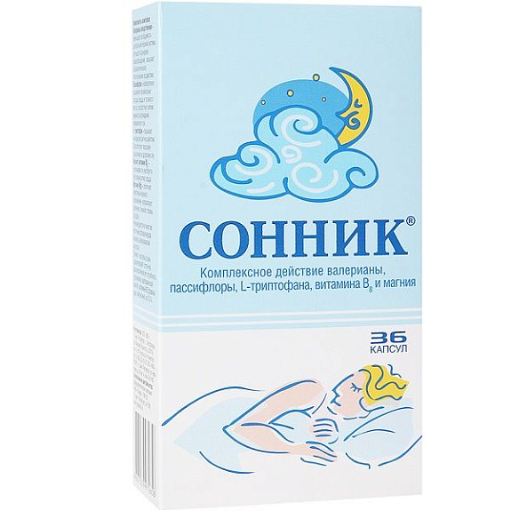 Препарат против бессонницы Сонник 0,3 г, 36 шт