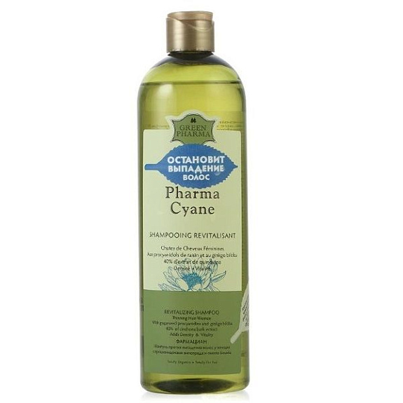 Шампунь против выпадения волос "Pharma Cyane" Green Pharma, 500 мл.