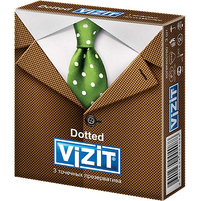 Презервативы Vizit Dotted точечные, 3 шт