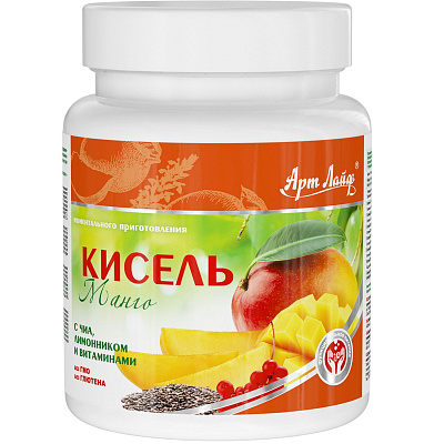 Кисель Манго с чиа, лимонником и витаминами Арт Лайф, 300 г