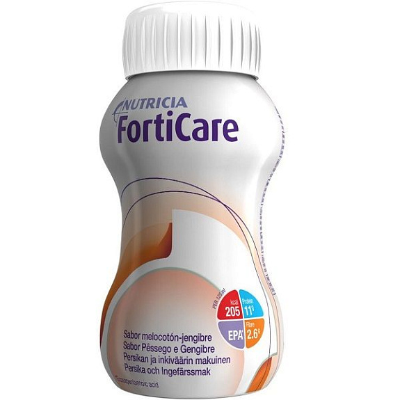Nutricia Forticare для питания пациентов с онкологическим заболеванием со вкусом персик-имбирь 125 мл, 4 шт