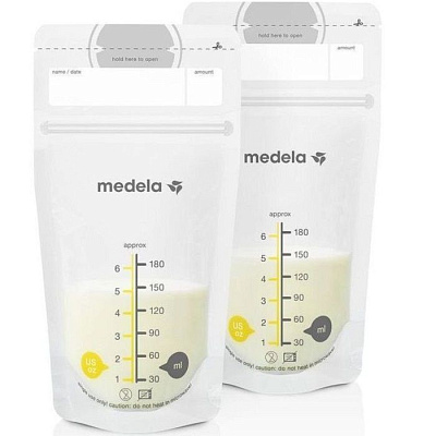 Пакеты для хранения грудного молока одноразовые полимерные Medela 180 мл, 50 шт