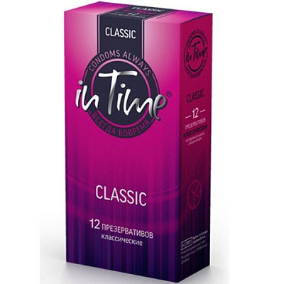 Классические презервативы в силиконовой смазке In Time Classic, 12 шт