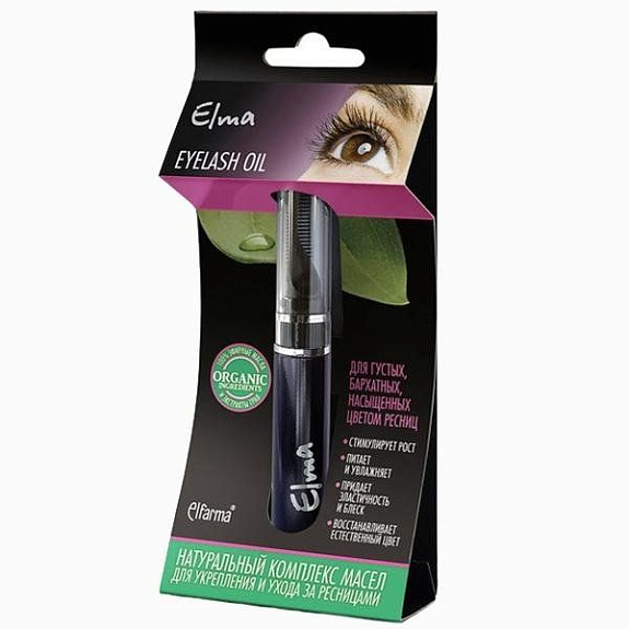 Масло для укрепления ресниц и бровей эльма Эльфарма, 10 мл