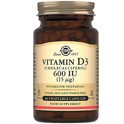 Солгар витамин d3 источник витамина d Solgar, 600 ме, 60 растительных капсул
