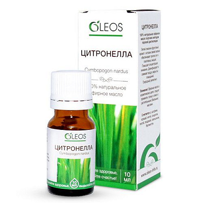 Эфирное масло цитронеллы Oleos, 10 мл