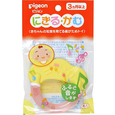 Прорезыватель-погремушка с 3 месяцев Pigeon R-1