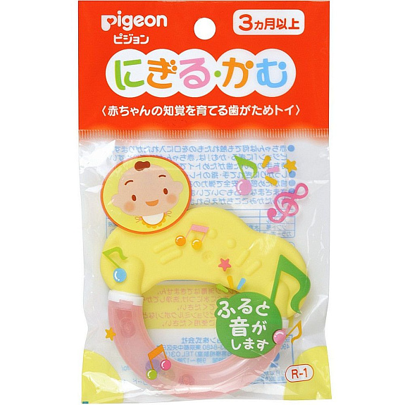 Прорезыватель-погремушка с 3 месяцев Pigeon R-1