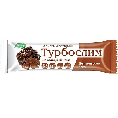 Белковый батончик для похудения Турбослим Эвалар Шоколадный кекс, 50 г