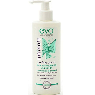 Жидкое мыло для интимной гигиены Evo с молочной кислотой и ромашкой, 200 мл