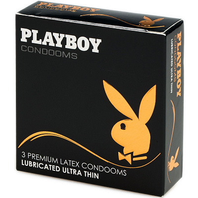 Презервативы ультратонкие латексные Playboy Ultra Thin, 3 шт